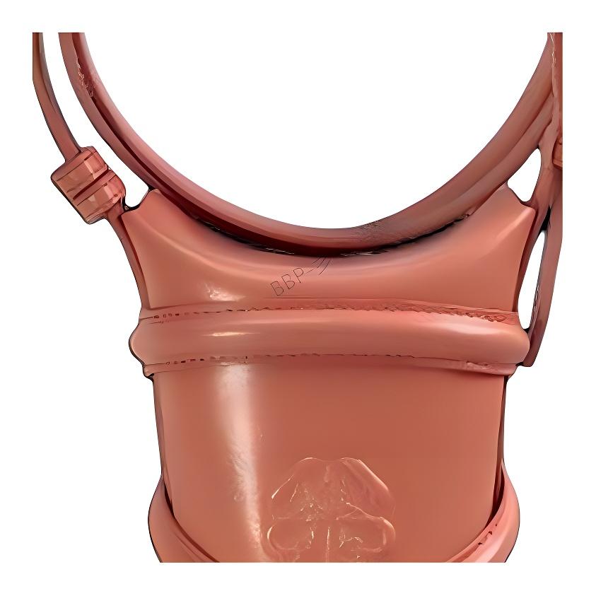 Alexander McQueen The Curve Bag With Letter Logo Adjustable Shoulder Strap Leather Bucket Crossbody Mini Women bags Pink Orange 682683-1YBA7-7839
