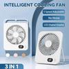 Desk Fan Portable USB Rechargeable Fan 180° Tilt Folding Personal Fan With Power Display 5 Speeds Ultra Quiet Table Fan