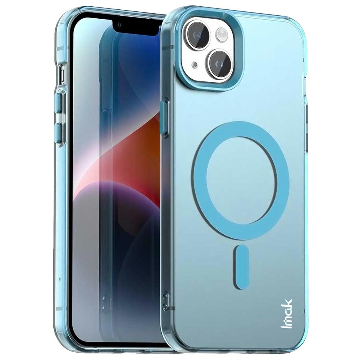 

IMAK For iPhone 15 Case Compatible with MagSafe Candy Color Anti Drop TPU + PET Back Cover B