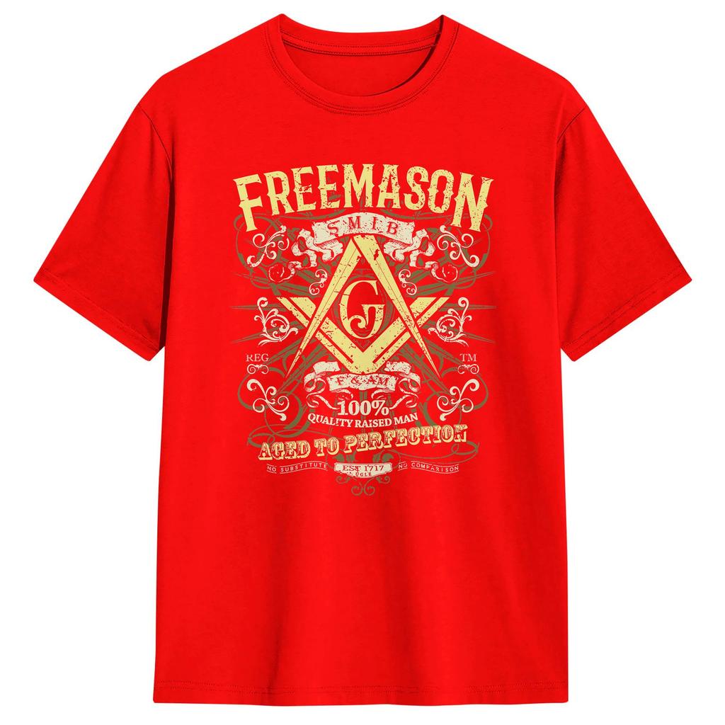 Unisex Masonic Mason Freemasonry T Shirts Cotton Tees Beach Vintage Short Sleeve T Shirt O Neck Popular Print Tee Shirt