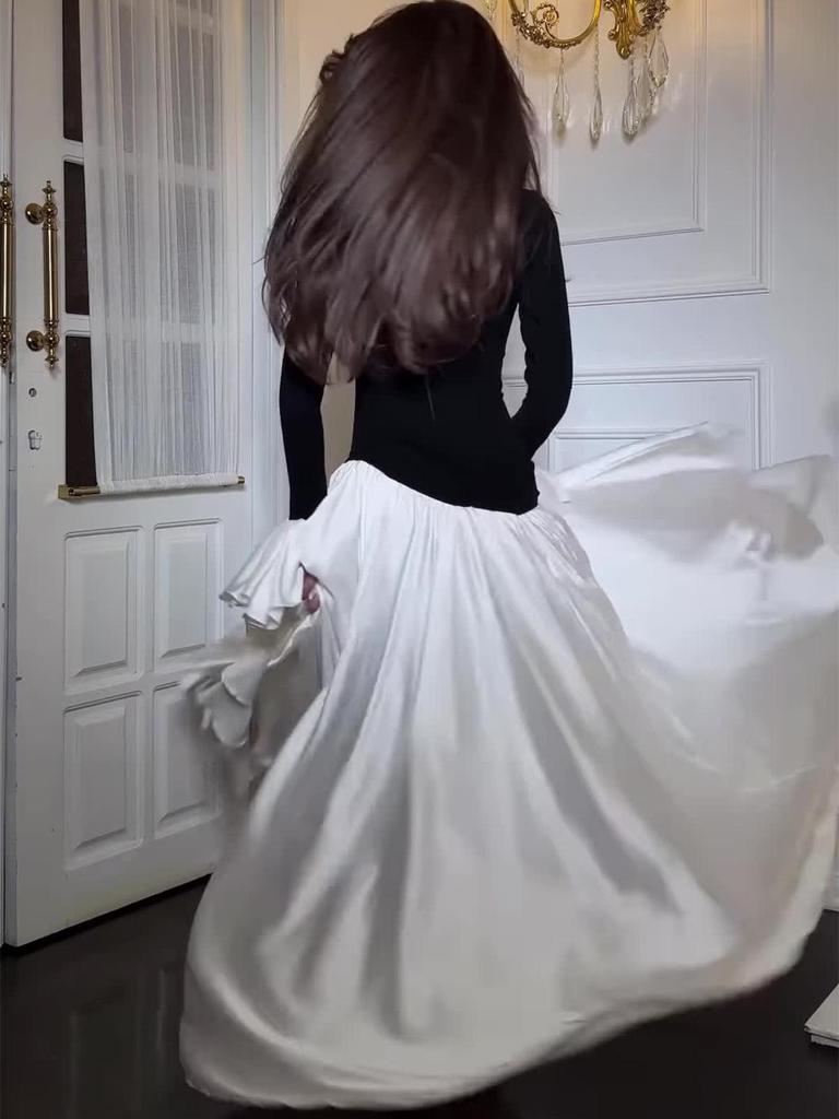 2025 Elegantes Sommerkleid mit langen Ärmeln für Damen