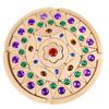 Blocchi da costruzione brillanti in legno con gemme orientali blocchi da costruzione creativi blocchi da costruzione a diamante legno di faggio giocattoli educativi per la prima infanzia dei bambini