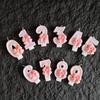3D Birthday Candles with Pink Bow Decorations Numbers 0-9 Suitable for Birthdays Parties Festivals New Year's Celebrations