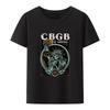 Underground Punk Rock Concert Hipster Tee Hip Hop Street Fashion Cool Tops CBGB OMFUG Liberty Skeleton Black White Print T Shirt