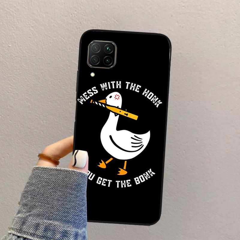 Duck Goose Honk Bonk Funny Meme For Huawei Nova 3i 7i 8i 11i 12i 9 10 SE Y73 Y90 Y70 Y72 Y61 Y91 P30 P40 Lite P60 Pro Case