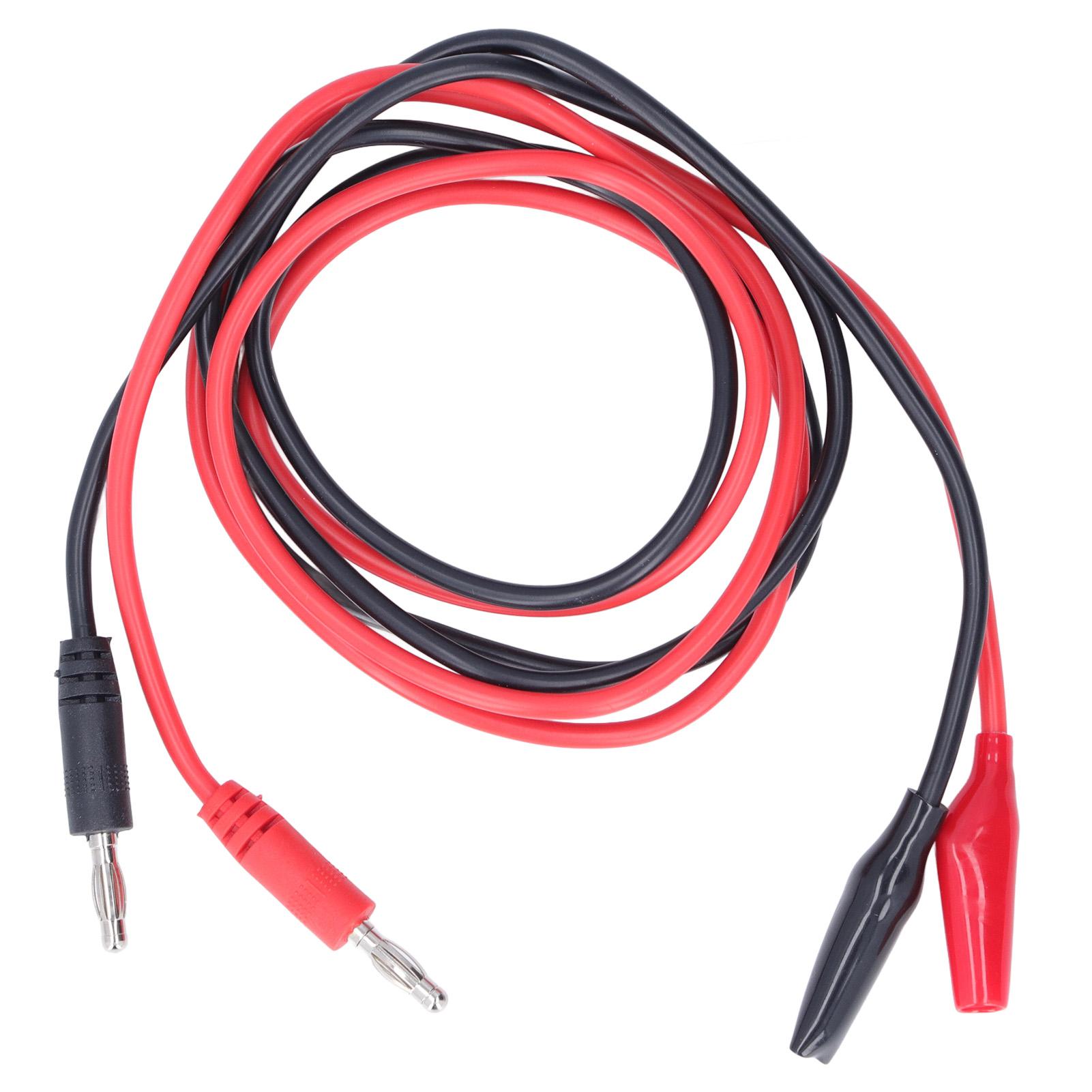 

Crocodile Clip Test s Banana Plug Multimeter Electronic Power Tester 2000V 20A 41in 104cm