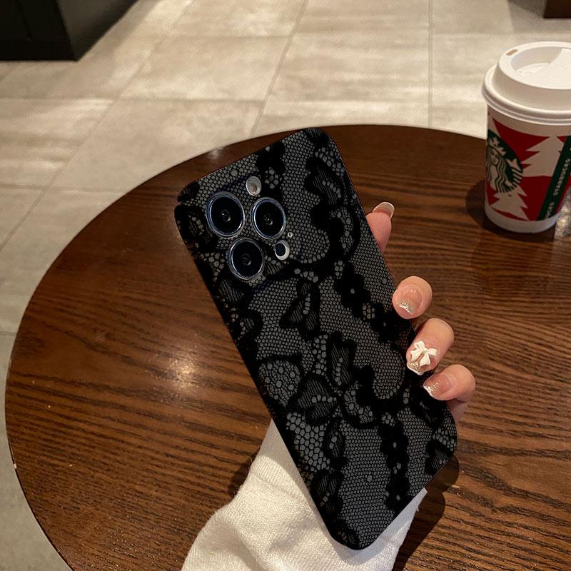 Luxury Clmj swag Black Lace Phone Case for Oppo Realme C75 C63 C65 C67 C53 C55 C35 C33 C20 C30S 9 8 Pro Plus 4G 5G Hard PC Cover