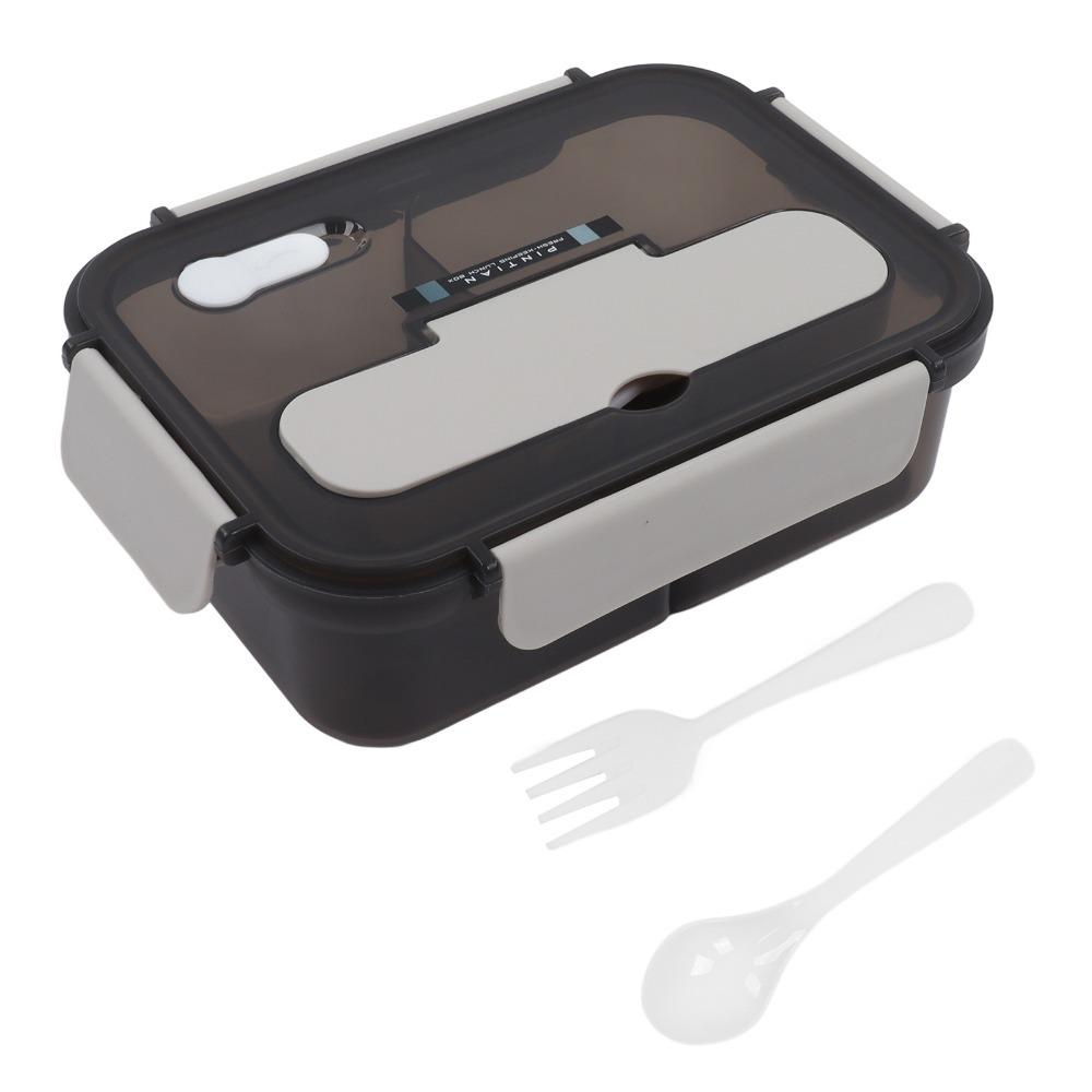 Cute PP Insulated Lunch Box 2 Compartment 1.1L Bento Lunch Box Leakproof Lunch Box For Picnics