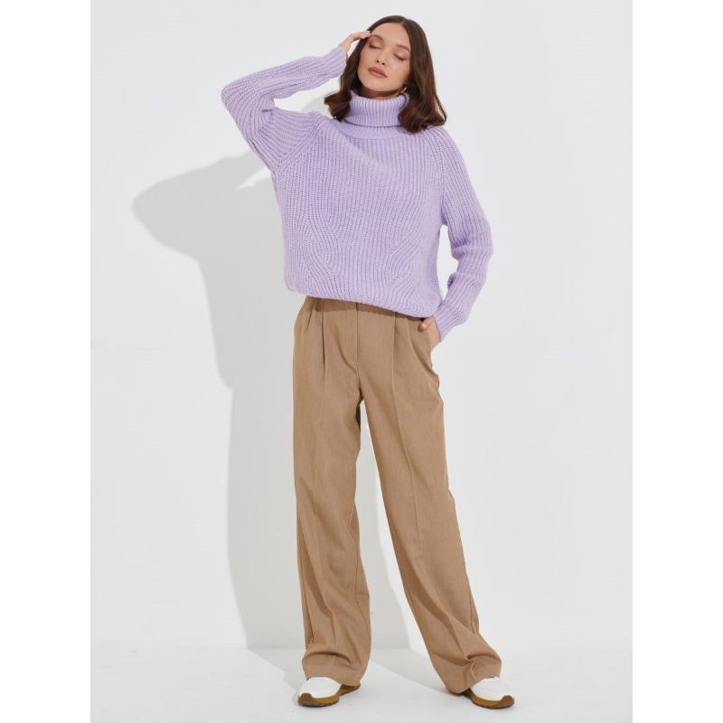 Women's Autumn and Winter Knitted Loose High Neck Thickened Lapel Sweater