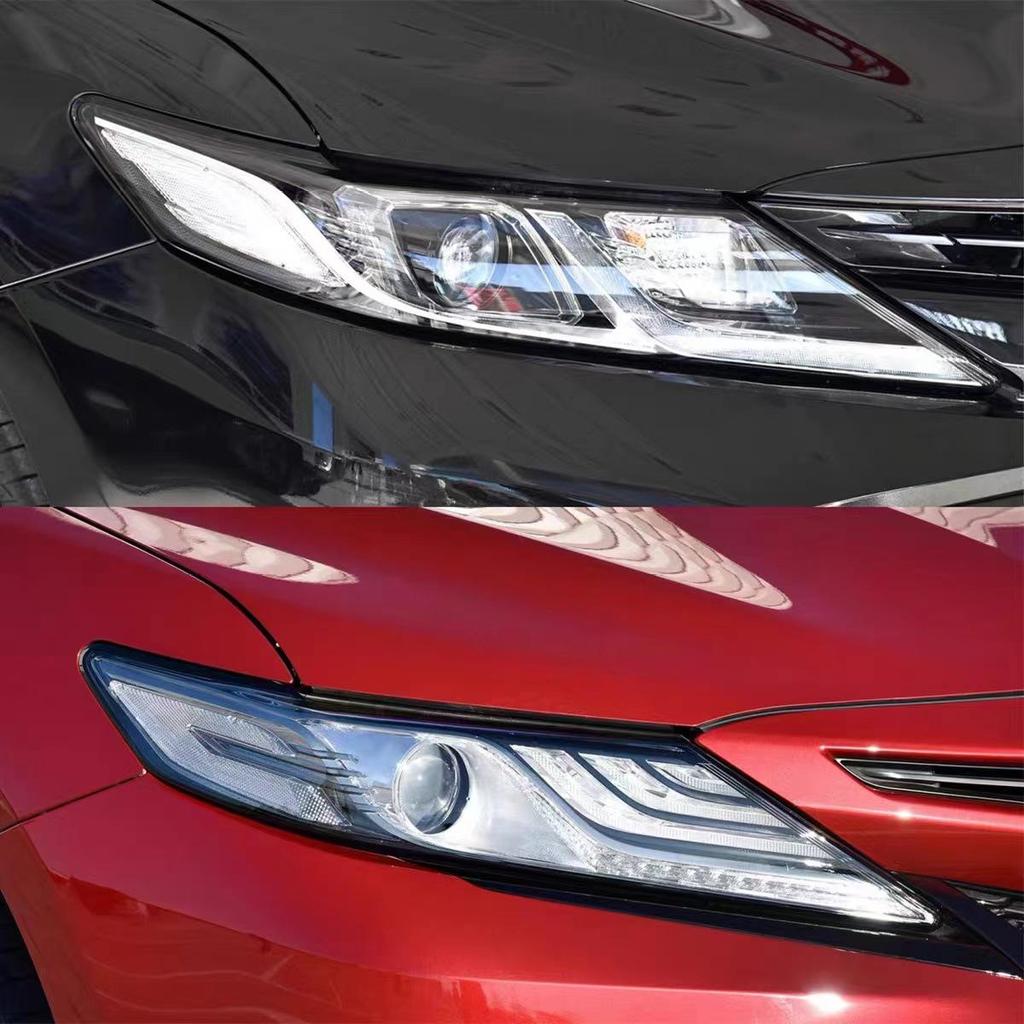 Compatible Black Plastic Rear Headlight Cover for 2018-2020 Toyota Camry