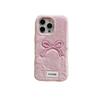 Autumn and winter plush for Apple 17 mobile phone case iPhone16promax bow 15 cute 14 protective case 13