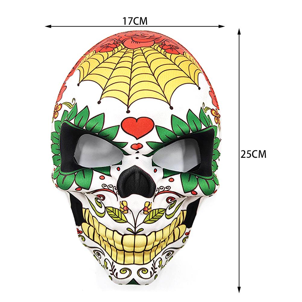 Zombie Skeleton EVA maska ​​Mexický den mrtvých Skull maska ​​Cosplay Tištěná barevná párty maska ​​prop Halloween dekorace