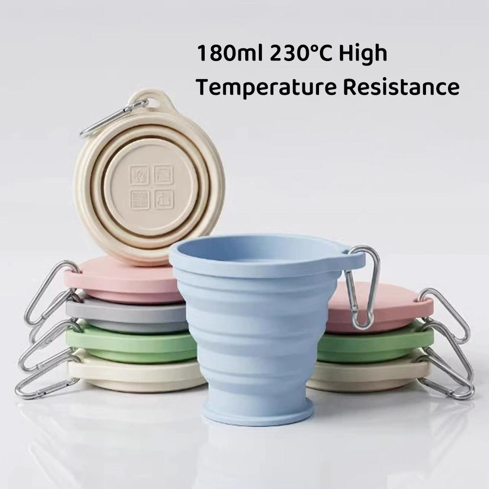 Collapsible Silicone Drinking Cup Portable Foldable Water Mug For Camping Hiking Outdoor Travel Space Saving Accessory