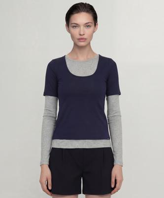NORMOR Overlay T-Shirt Melange