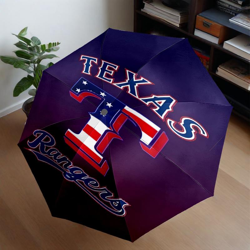 Texas Baseball Umbrella 8-Frame for Travel, Camping, Casual Lightweight Portable Umbrella, Essential for Every Family Holidays Gift