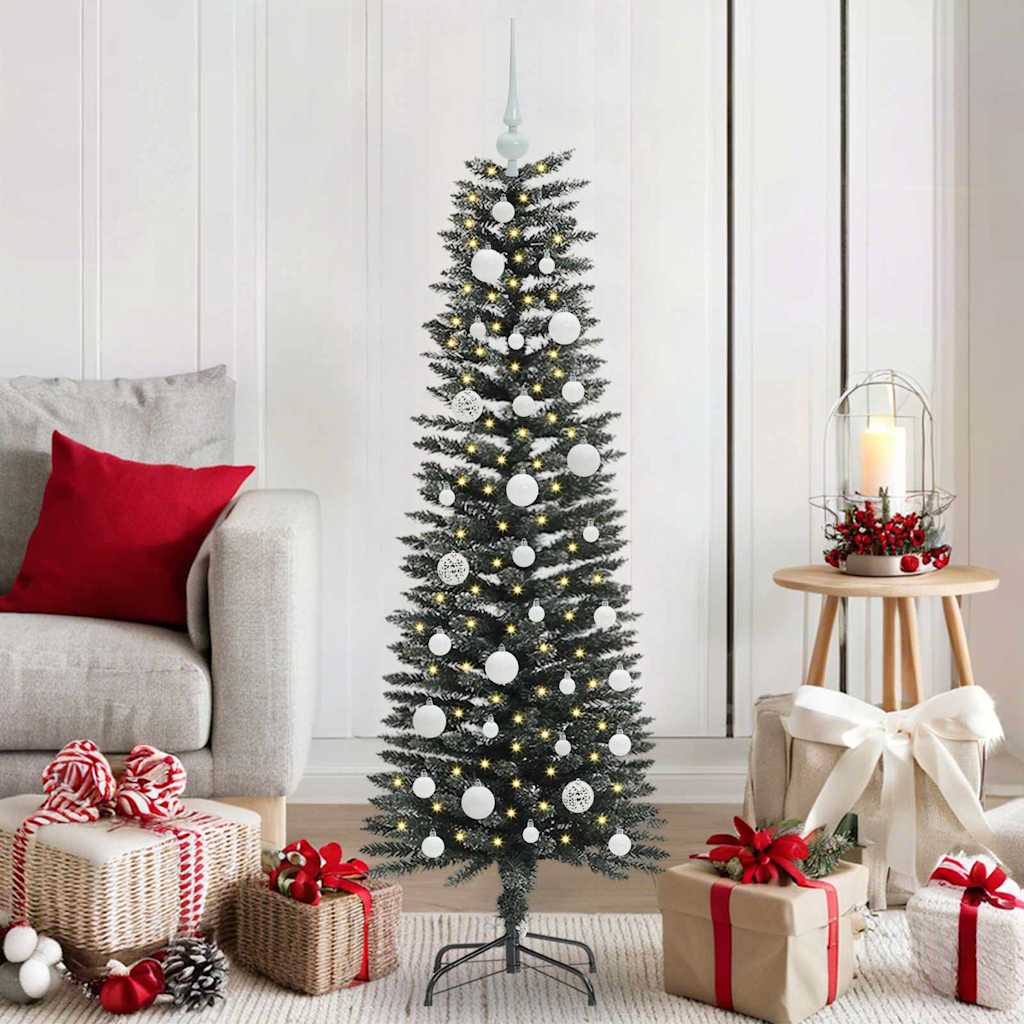 Artificial Christmas Tree with 150 LEDs and Stand Green 120 cm