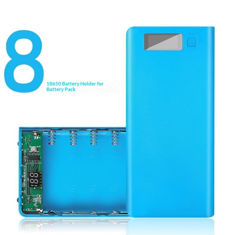 Compact DIY Power Bank Case Kit Battery Free LCD Display Dual USB Type C Port for Daily Commute Use