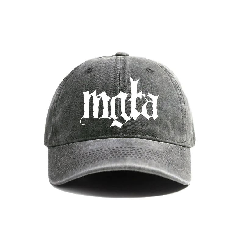 2026 Cappellino da Baseball Mgla Cappelli Usurati Cappellino con Fascia Metallica Nera Uomo Retrò Estivo da Esterno Cappello Regolabile Casuale e Versatile