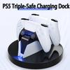 Dual Fast Charging Dock Station for PS5 Controllers, Plug & Play Contact Charger with LED Indicator Lights
