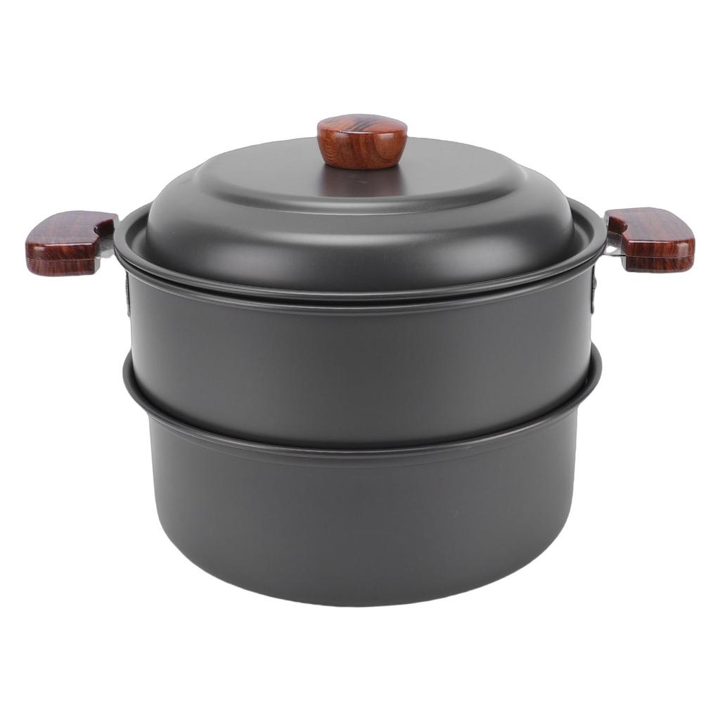 3L Camping Cookware Set Camping Pot for Road Trips Outdoor Cooking Picnic Hotpot Steam Boil Combo