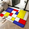 Weicher saugfähiger rutschfester Teppich Künstler Piet Mondrian Fußmatte Heimdekoration Fußabtreter Schlafzimmer-Fußmatte Duschteppich