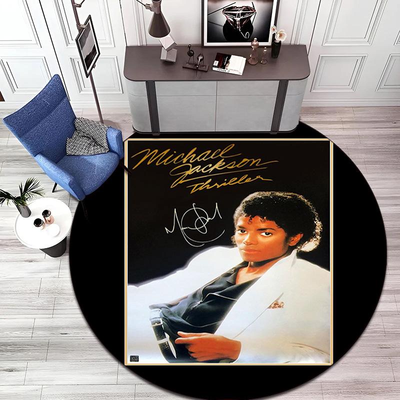 Renowned American Grammy Award Winning Singer Michael Jackson's Circular Carpet Is Soft, Home, Bedroom, Door Mat Decoration, and Non Slip Carpet F1