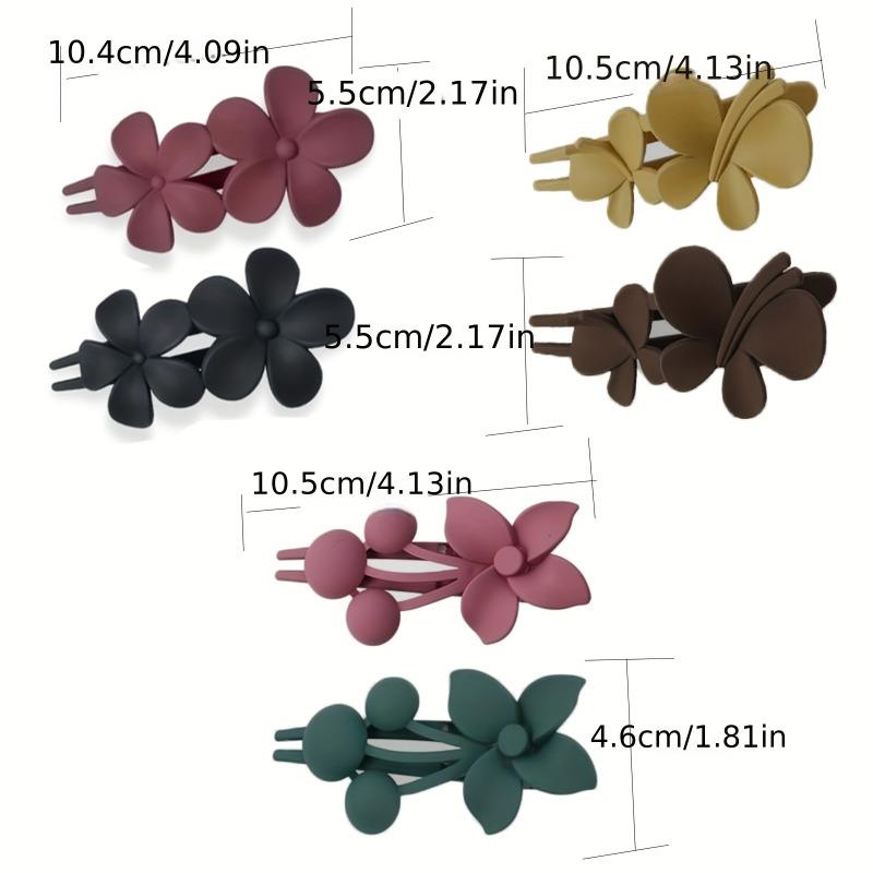 1Pc Vintage Floral Hair Clip Set Suitable All Seasons,versatile Daily Use,diverse Flower Shapesfirmsimpleretro Styleclip On Hair