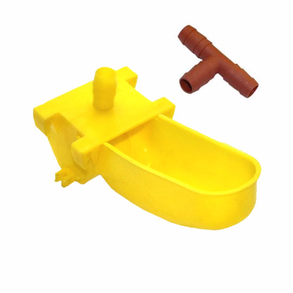 50 Sets Birds Automatic Waterer Cups 9.5mm Connection Tee For Chick Quail Pigeon All Kinds Of Birds Drinking Water
