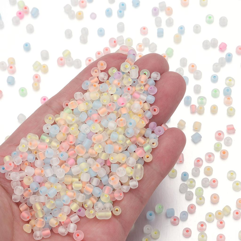 20g/Bag Matte Glass Seed Beads Colorful Luminous Beads Loose Beads For Jewelry Making DIY Earrings Necklace Bracelets Wholesale