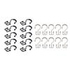 10 Pieces Metal Shower Curtain Rings Rusts Resistant Double Gliding Hooks Rollers for Bathroom Curtains and Liners