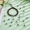 30Pcs Tibetan Style Alloy European Beads, Football, Large Hole Beads, Antique Silver, 10x9mm, Hole: 4.5mm