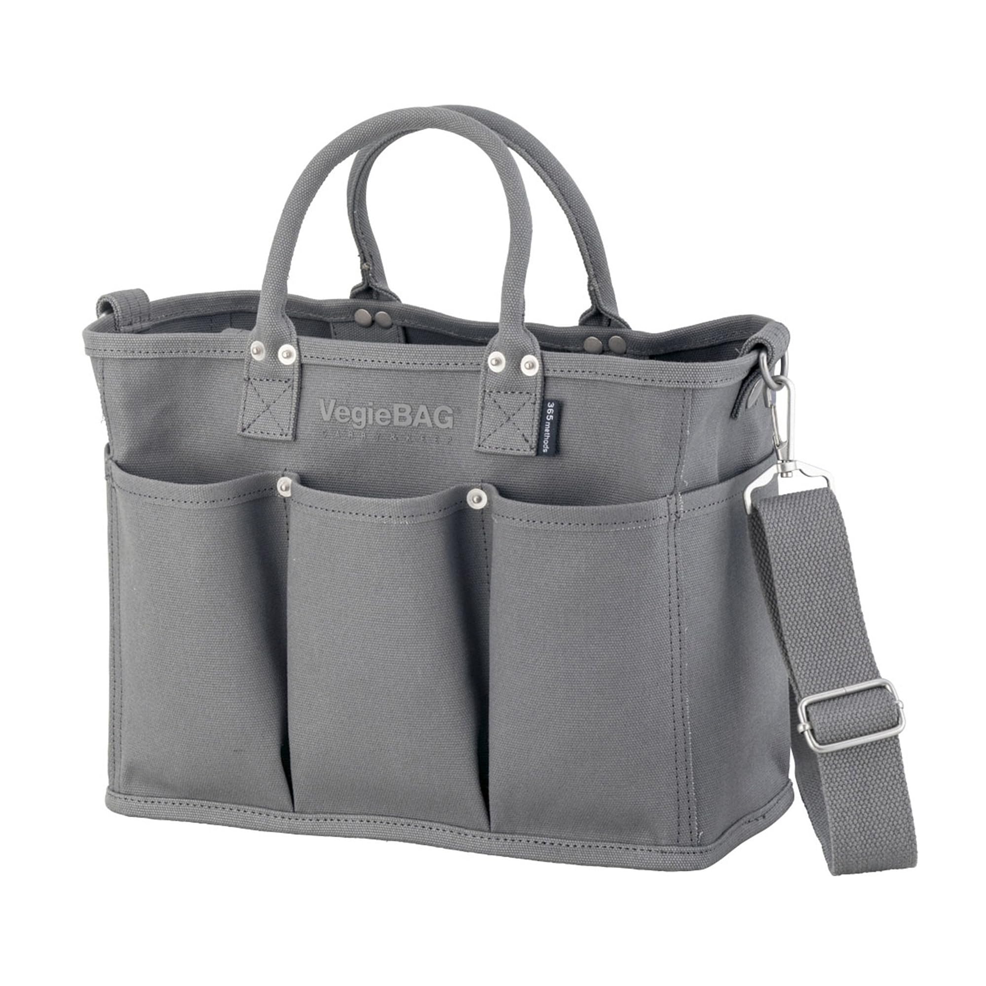 

365methods Tote Bag VegieBAG M Easy to carry as it can be worn durable and with gray cross-body, lightweight, gusset, сірий колір