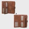Women's RFID-Blocking Tri-Fold Retro Clutch Wallet
