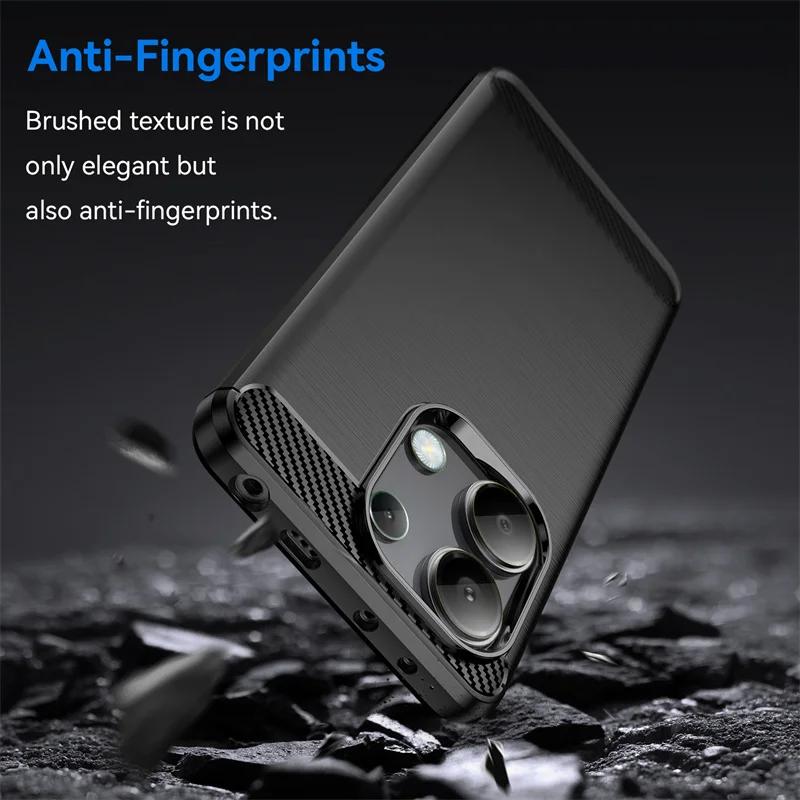 Carbon Fiber Texture TPU Case for Xiaomi Poco X6 M6 Pro 5G 4G Protective Cover Fundas Coque Shell Capa