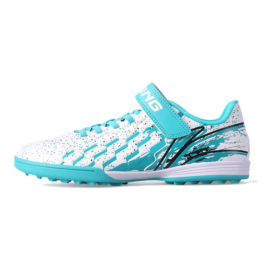 Li Ning Kids Professional Comfortable Non-Slip Wear-Resistant Low-Top Soccer Shoes Kids sneaker Ice-Porcelain-Green YKGU010-18
