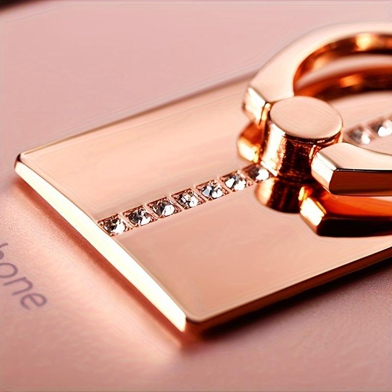 Waterproof Aluminum Alloy Cellphone Ring Holder - Elegant Metal Grip Stand for Smartphones