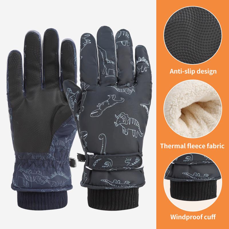 Children's Winter Ski Gloves: Warm, Windproof & Waterproof for Ages 6-13