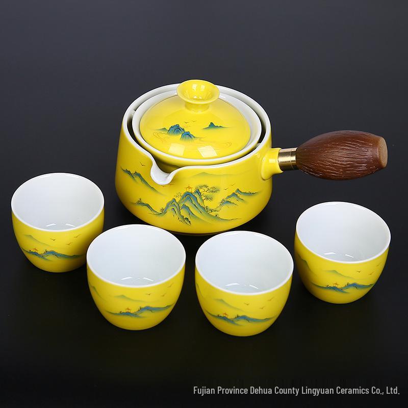 Xiaokang Portable Quick-Brew Travel Tea Set with Automatic Teapot
