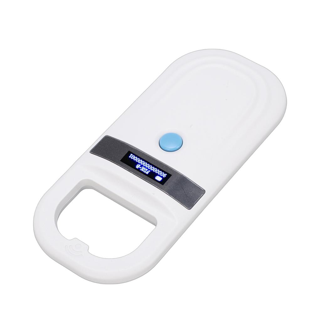 Pet Microchip Reader 128 Records Data Storage Animal ID Tag Handheld Scanner with OLED Display Screen Support for FDX B