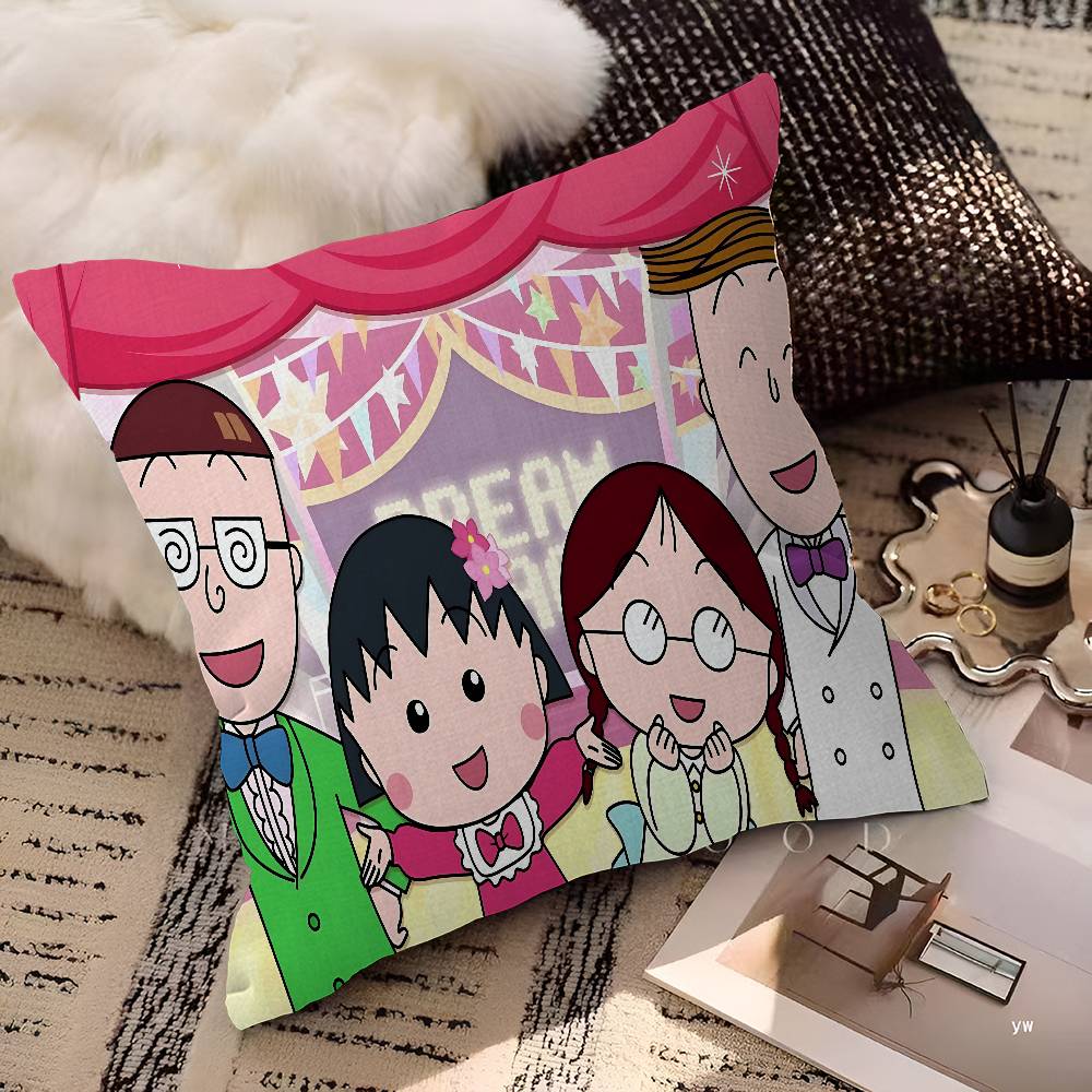 CChibi Maruko Chan Cushion Cover Decorative Pillow Sofa Home Decor case pillow cases