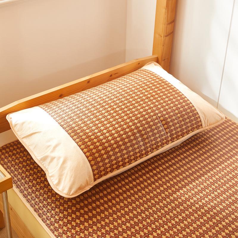 Cool Double-Sided Rattan & Latex Mat and Pillowcase Set