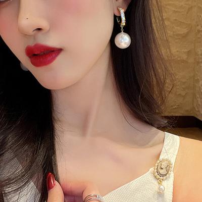 1 Paar Koreanische Bling Perlen Tropfen Hängeohrringe für Frauen Mädchen Luxus Glänzende Zirkonia Hochzeitsohrringe Schmuck Geschenk