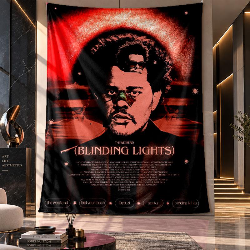Wall Hanging Tapestry,The Weeknd Printed Fabric Backdrop For Dorm Room Party Decoration