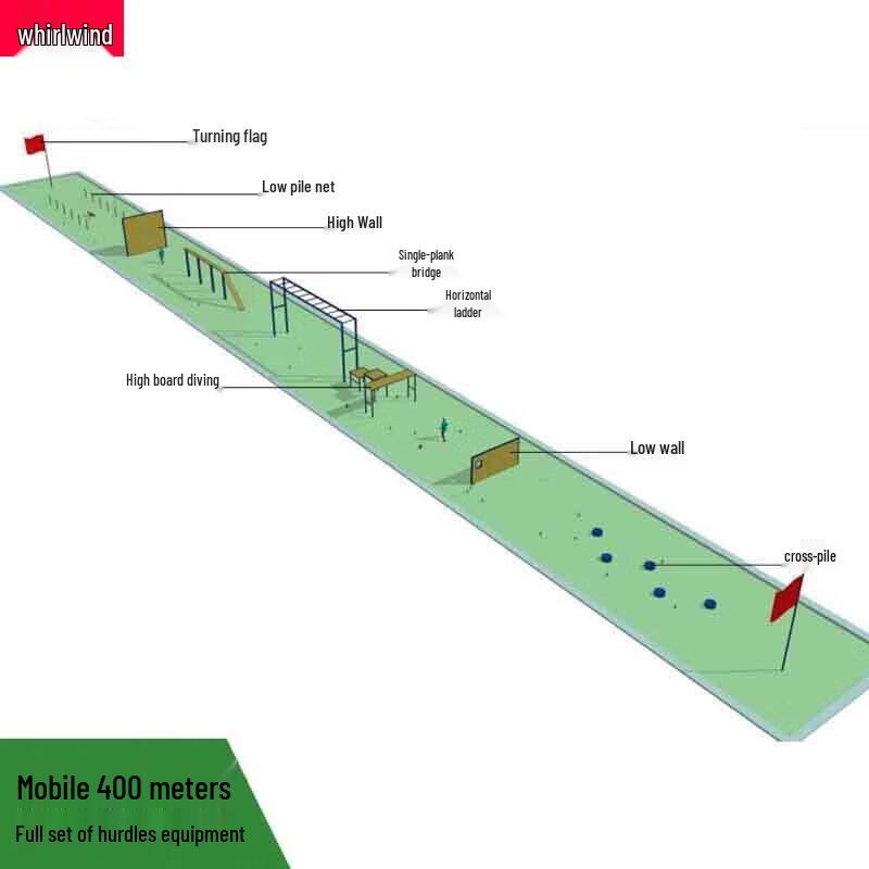 Professional 400M Obstacle Course Training Equipment 400m