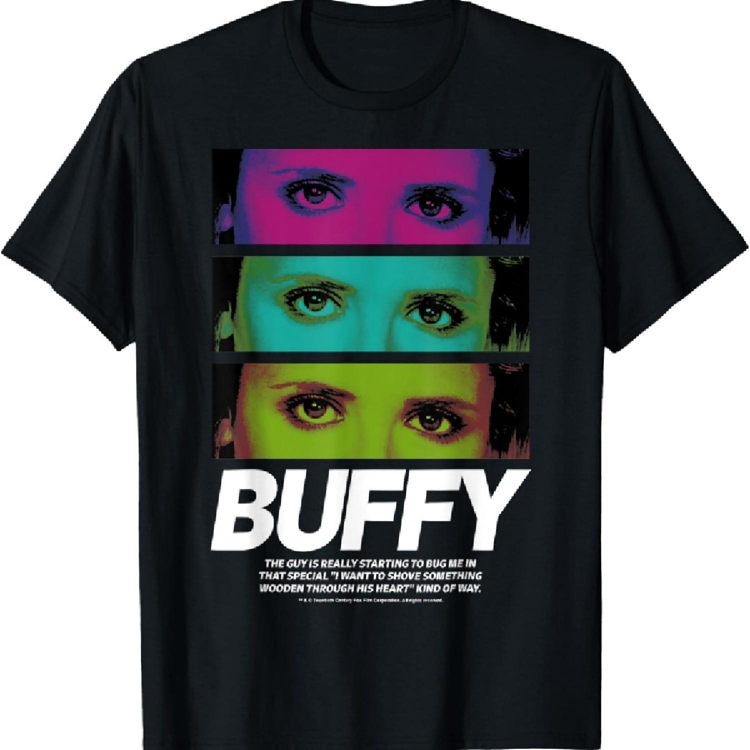 

Buffy The Vampire Slayer Iconic Buffy Stare Big Chest Panels T-Shirt S