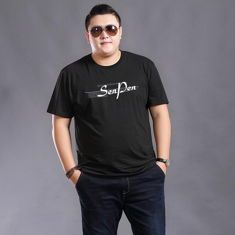 S-5XL Pánské bavlněné tričko s krátkými rukávy s výstřihem do O Volné ležérní trička Pánské triko s potiskem Streetwear