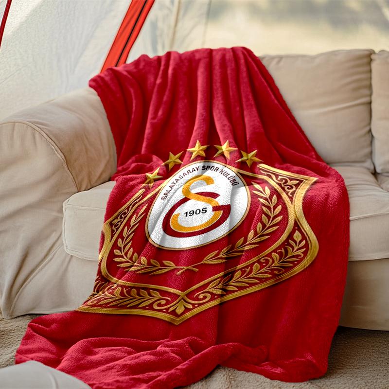 1pc Cozy Print Blanket, Galatasaray SK Blanket Appropriate for Home Picnic and Travel Adventures