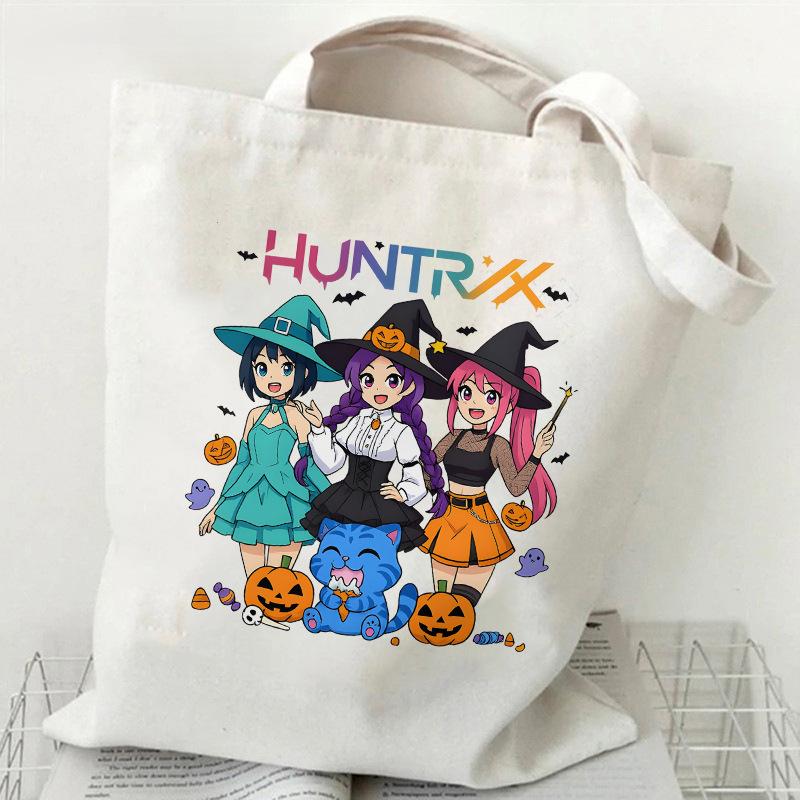 

Горячая распродажа Kpop Корейская группа Witch Hunter для девушек Принт Холщовая сумка Студенческая повседневная сумка Сумка для покупок 35*40