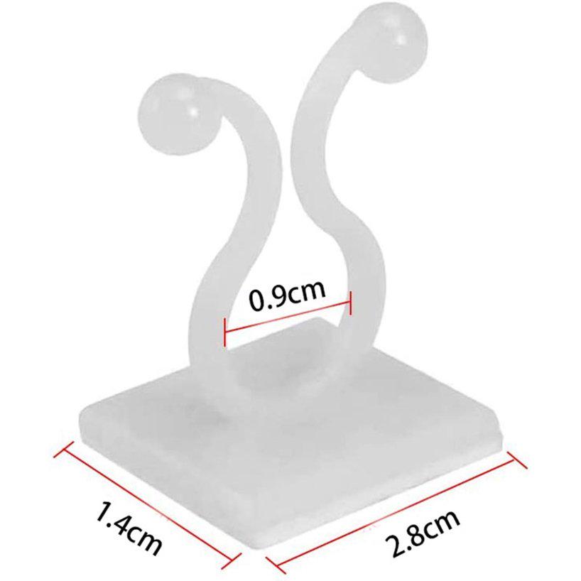 Vine Support Self-Adhesive Plant Climbing Wall Clip 100Pcs White Invisible Wall Plastic