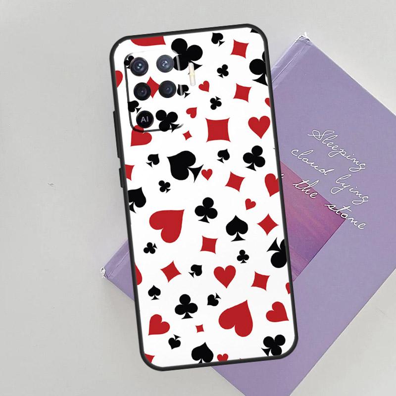CASINO PLAYING CARDS COLLECTION Phone Case For Oppo A54 A74 A94 A15 A16 A17 A52 A72 A76 A96 A57 A58 A78 A98 A53S Cover Case